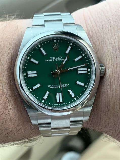 rolex green dial 41mm|More.